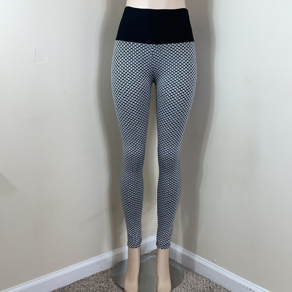 B&W High Waisted Anti Cellulite Honeycomb Tik Tok